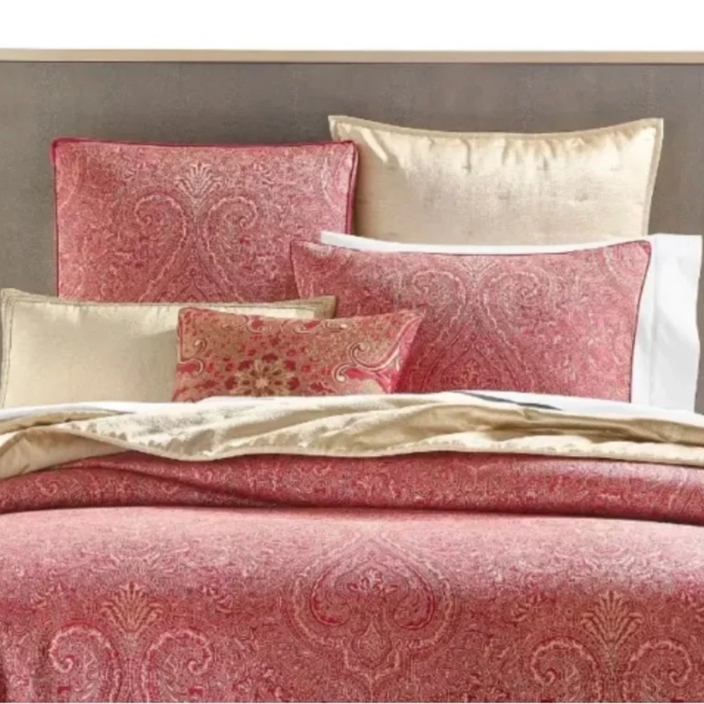 Hotel Collection Classic Regal Paisley Duvet Cover, Berry-King